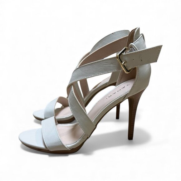 Tahari Desiray Strappy Heels White Sandals Size 8 | New Without Box - Picture 1 of 6